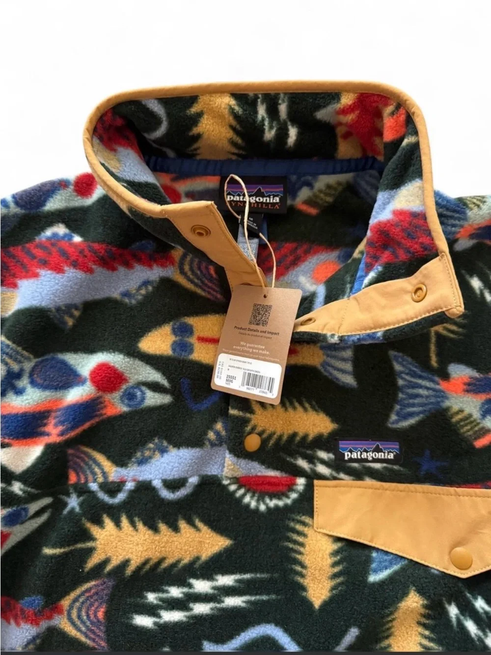 Patagonia Men’s  Synchilla Snap-T Fleece Pullover Salmon Energy Size M Brand New